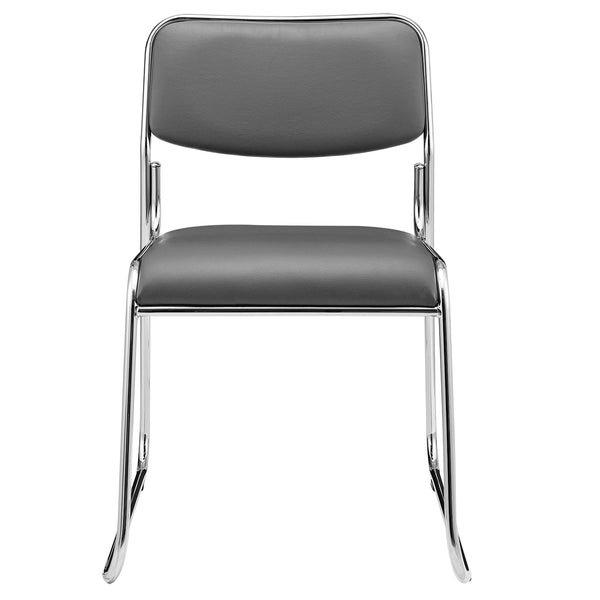 Set di 4 Sedie da Conferenza con Telaio in Metallo Seduta e Schienale Imbottiti pro.tec