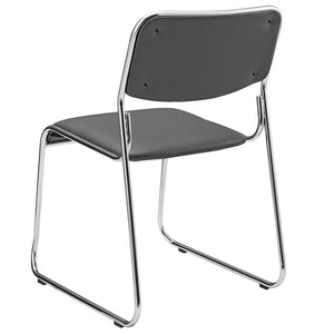 Set di 4 Sedie da Conferenza con Telaio in Metallo Seduta e Schienale Imbottiti pro.tec