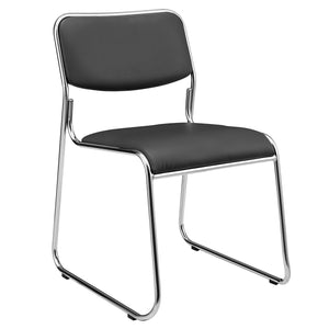 Set di 4 sedie da conferenza con rivestimento in similpelle in vari colori [pro.tec]