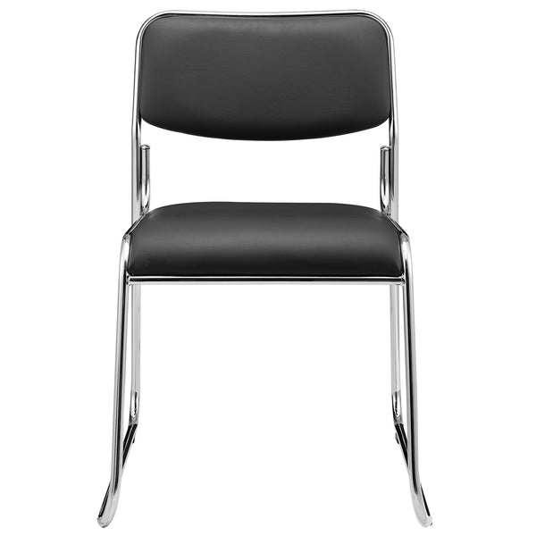 Set di 4 sedie da conferenza con rivestimento in similpelle in vari colori [pro.tec]