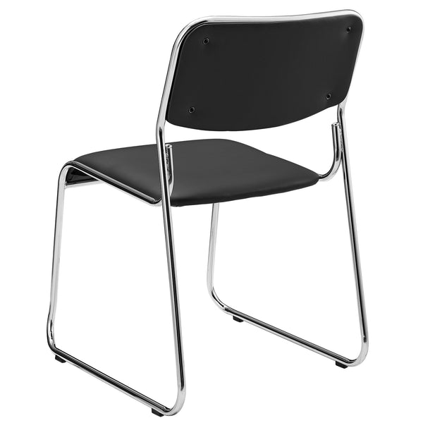 Set di 4 sedie da conferenza con rivestimento in similpelle in vari colori [pro.tec]