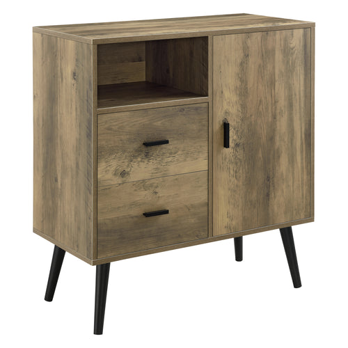 Sideboard Tingsryd 78x38x82cm Nero/Quercia [en.casa]