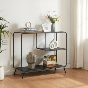 Consolle Krødsherad 83x102x36cm Nero/Rovere [en.casa] - premiumXL