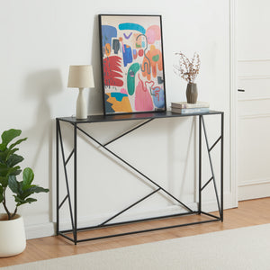 Tavolo a Consolle Rättvik 120 x 30 x 80 cm - Nero [en.casa]