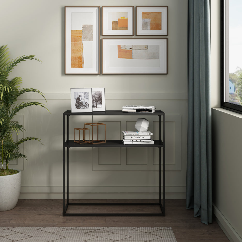 Tavolo a Consolle Kuhmo in Metallo 80 x 80 x 30 cm 2 Piani di Appoggio - Vari colori e Modelli [en.casa] 