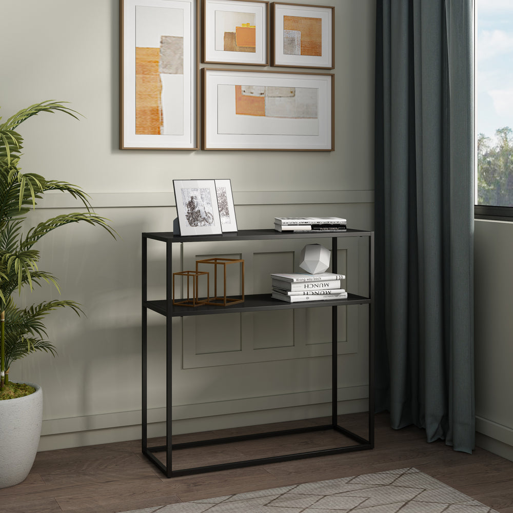 Tavolo a Consolle Kuhmo in Metallo 80 x 80 x 30 cm 2 Piani di Appoggio - Vari colori e Modelli [en.casa] 