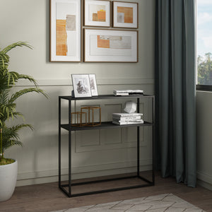 Tavolo a Consolle Kuhmo in Metallo 80 x 80 x 30 cm 2 Piani di Appoggio - Vari colori e Modelli [en.casa] 