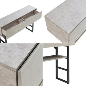 Tavolo Consolle Varberg con Cassetti e Ripiano 75 x 120 x 30 cm [en.casa]