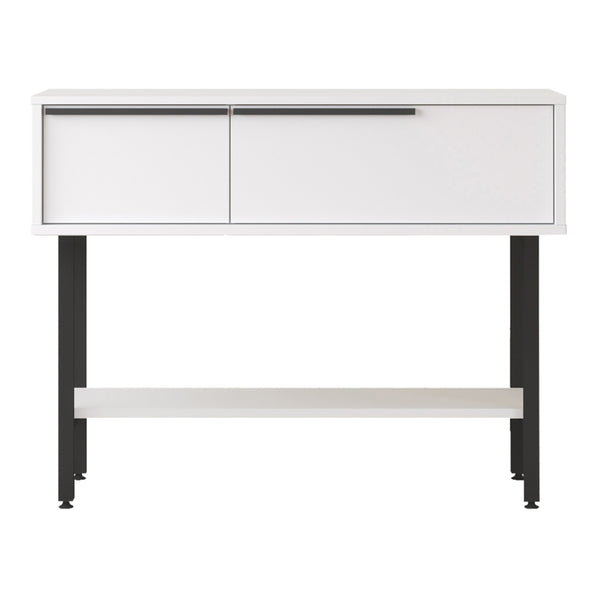 Tavolo Consolle Vesanto con Scomparti Chiusi 100 x 30 x 76 cm [en.casa] 
