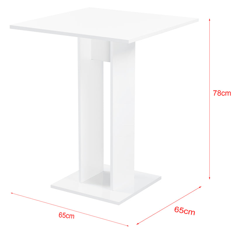 Schizzo in scala Tavolo Quadrato Lindesnes da Cucina Pranzo Bar 65 x 65 x 78 cm - Vari Colori [en.casa]