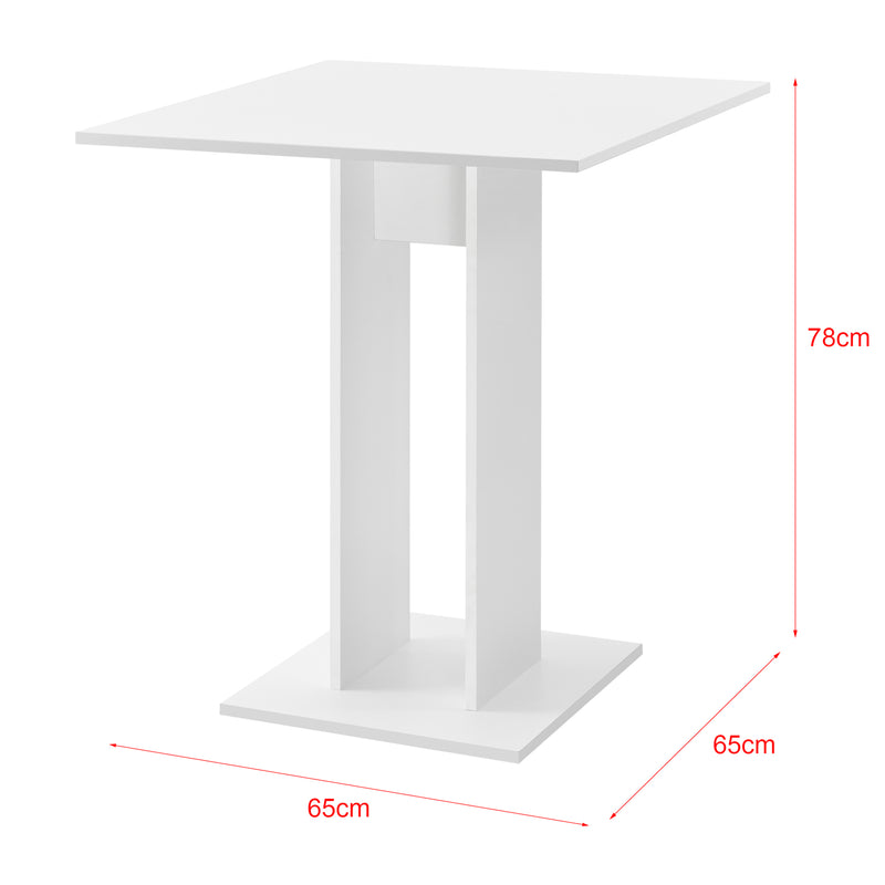 Schizzo in scala Tavolo Quadrato Lindesnes da Cucina Pranzo Bar 65 x 65 x 78 cm [en.casa]