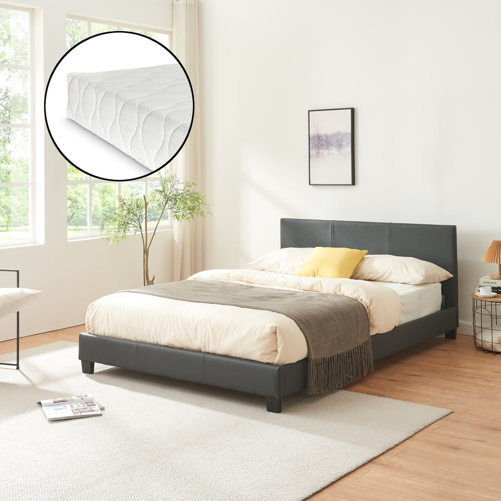 Letto in similpelle con materasso rivestimento in similpelle Corium - premiumXL