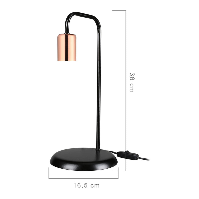 Schizzo in scala Lampada da Tavolo 'Lancaster' Lampada da Comodino Senza Paralume - Vari Colori [lux.pro]