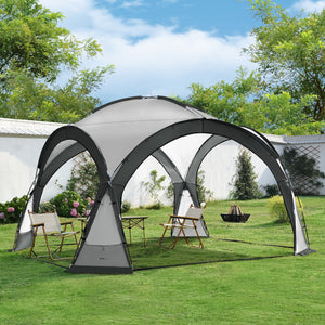 Tenda 'Grästorp' per Eventi - Gazebo con Illuminazione a LED Zanzarieri e 2 Pareti Chiudibili - Vari Colori [pro.tec] 