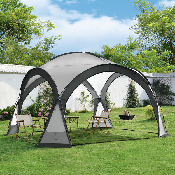 Tenda 'Grästorp' per Eventi - Gazebo con Illuminazione a LED Zanzarieri e 2 Pareti Chiudibili - Vari Colori [pro.tec] 