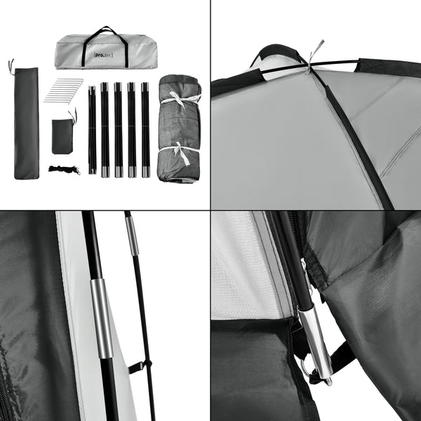 Tenda 'Grästorp' per Eventi - Gazebo con Illuminazione a LED Zanzarieri e 2 Pareti Chiudibili - Vari Colori [pro.tec] 