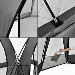 Tenda 'Grästorp' per Eventi - Gazebo con Illuminazione a LED Zanzarieri e 2 Pareti Chiudibili - Vari Colori [pro.tec] 