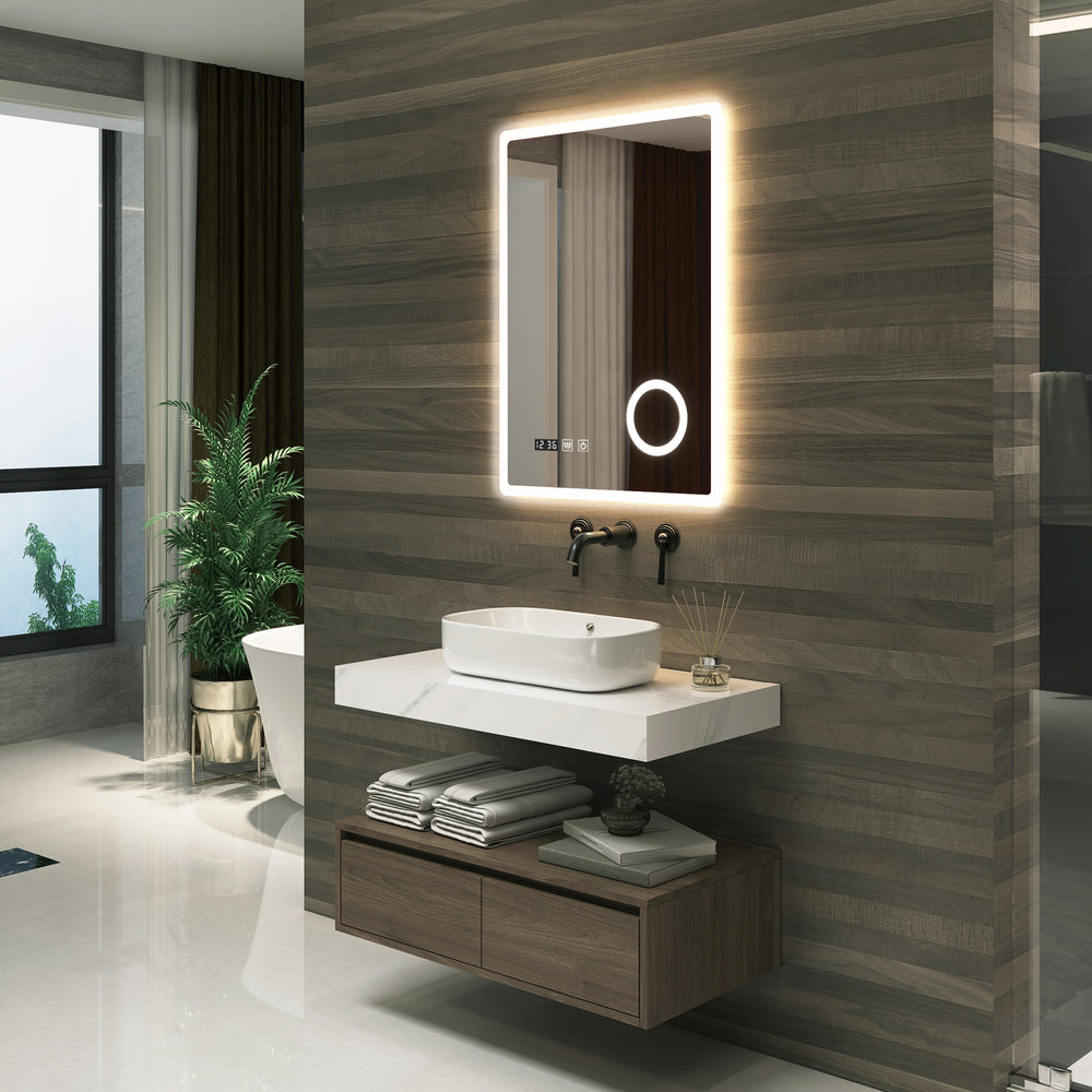 Specchio da bagno a LED Racale bianco in varie dimensioni [pro.tec] - premiumXL