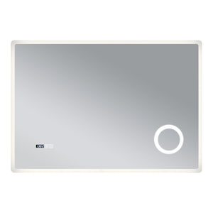 Specchio LED da Parete Racale Multifunzionale Cornice Bianca - Varie Misure - pro.tec