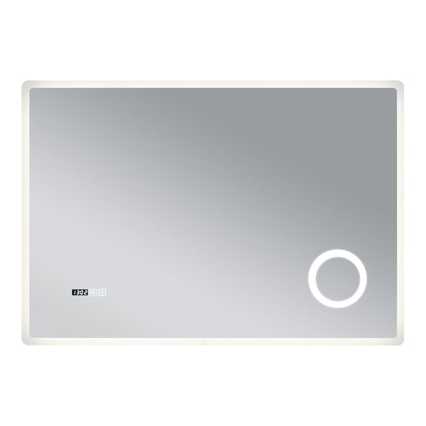 Specchio LED da Parete Racale Multifunzionale Cornice Bianca - Varie Misure - pro.tec