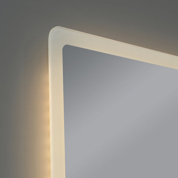 Specchio LED da Parete Racale Multifunzionale Cornice Bianca - Varie Misure - pro.tec