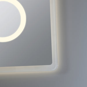 Specchio LED da Parete Racale Multifunzionale Cornice Bianca - Varie Misure - pro.tec