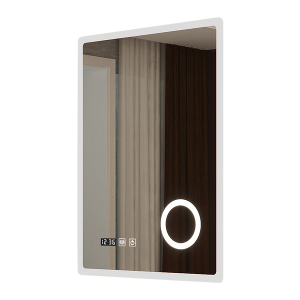 Specchio LED da Parete Racale Multifunzionale Cornice Bianca - Varie Misure - pro.tec
