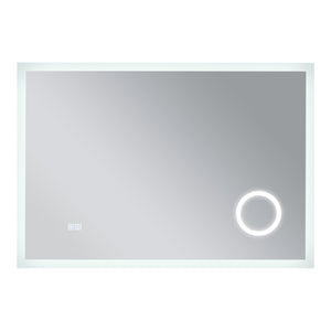 Specchio LED da Parete Scafa Multifunzionale Cornice Bianca - Varie Misure - pro.tec