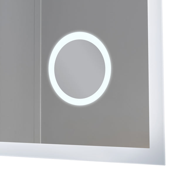Specchio LED da Parete Scafa Multifunzionale Cornice Bianca - Varie Misure - pro.tec