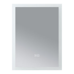 Specchio LED da Parete Scafa Multifunzionale Cornice Bianca - Varie Misure - pro.tec