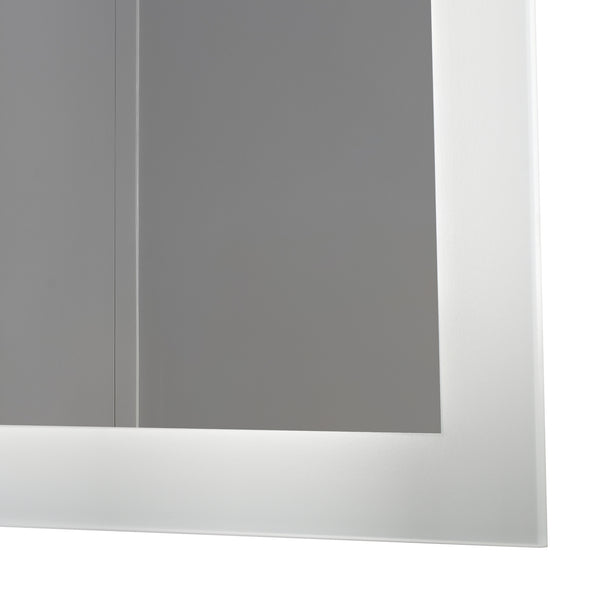 Specchio LED da Parete Scafa Multifunzionale Cornice Bianca - Varie Misure - pro.tec