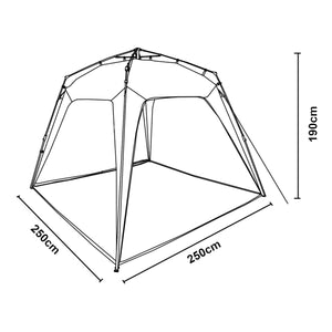 Gazebo pieghevole Barendrecht con illuminazione LED 2,5x2,5 metri [pro.tec]