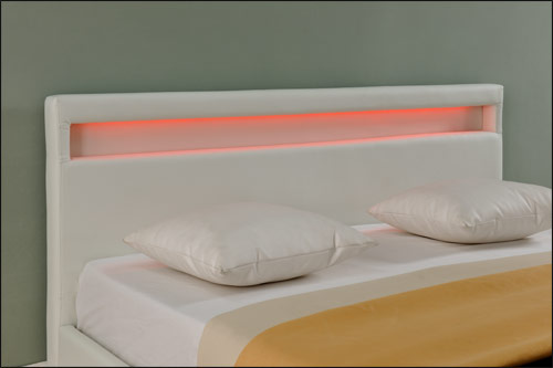 Letto imbottito LED Paris in vari colori e dimensioni [Corium]