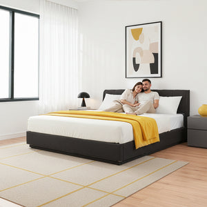 Letto Contenitore Tröstiar con Apertura a Ribalta e Luce LED [en.casa]