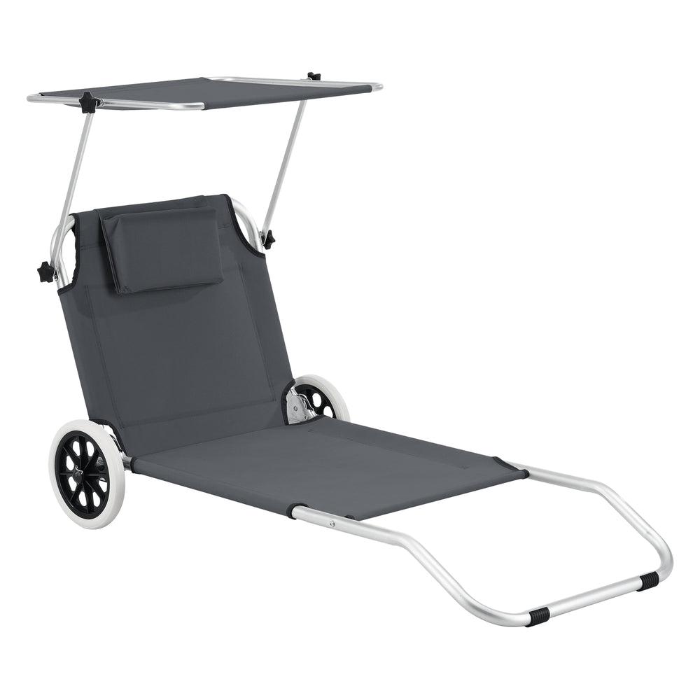 Lettino prendisole Lazkano con ruote en.casa - premiumXL