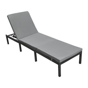 Sdraio da giardino Cartes con schienale regolabile Polyrattan vari colori en.casa