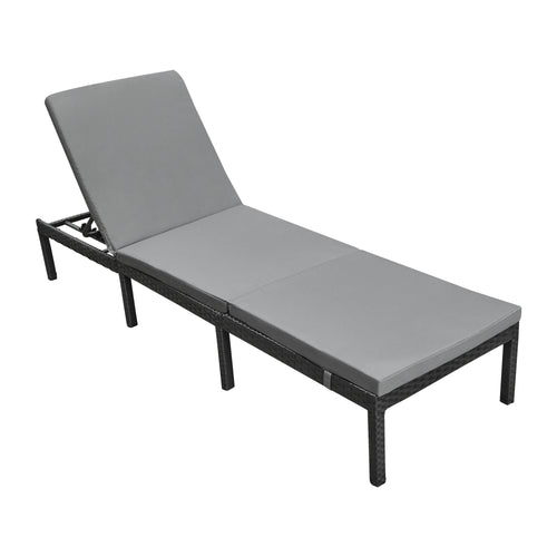 Sdraio da giardino Cartes con schienale regolabile Polyrattan vari colori en.casa