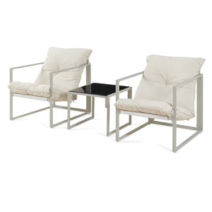 Set Salottino da Giardino Karg di 3 Mobili Tavolino e 2 Poltrone - casa.pro