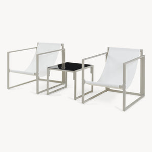 Set Salottino da Giardino Karg di 3 Mobili Tavolino e 2 Poltrone - casa.pro