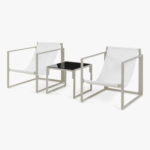 Set Salottino da Giardino Karg di 3 Mobili Tavolino e 2 Poltrone - casa.pro