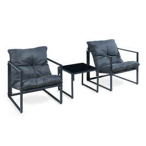 Set Salottino da Giardino Karg di 3 Mobili Tavolino e 2 Poltrone - casa.pro