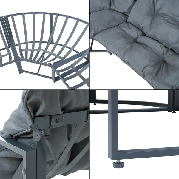 Set Salottino per Esterno Karg Divano Modulare a 3 pezzi e Tavolino casa.pro 