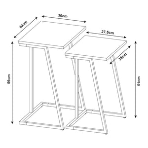 Tavolino Salem set da 2 [en.casa]