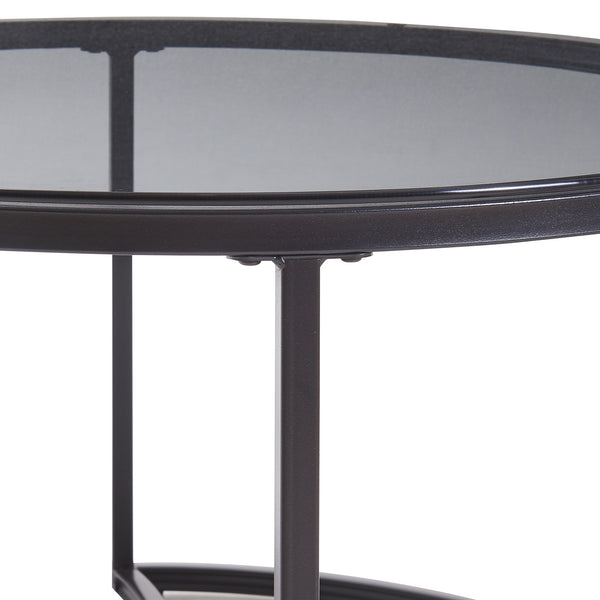 Set Kokkola Tavolini Sovrapponibili con Piani Rotondi [en.casa]