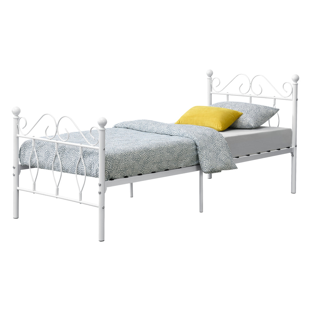 Letto in metallo Apolda fino a 300kg varie misure Bianco [en.casa] - premiumXL