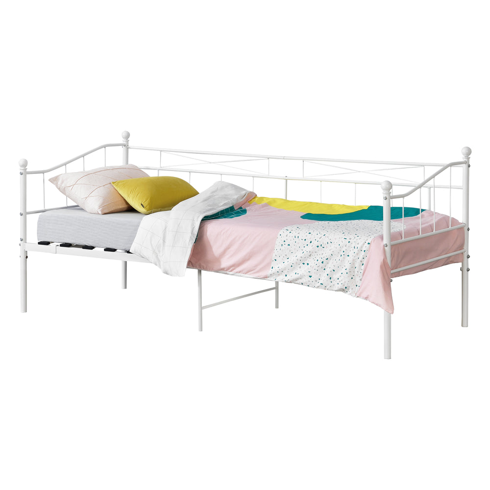 Letto in metallo Arjeplog 90x200 cm fino a 150 kg vari colori en.casa - premiumXL