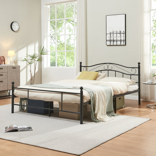 Letto in metallo Florenz in diversi colori e misure [en.casa] - premiumXL