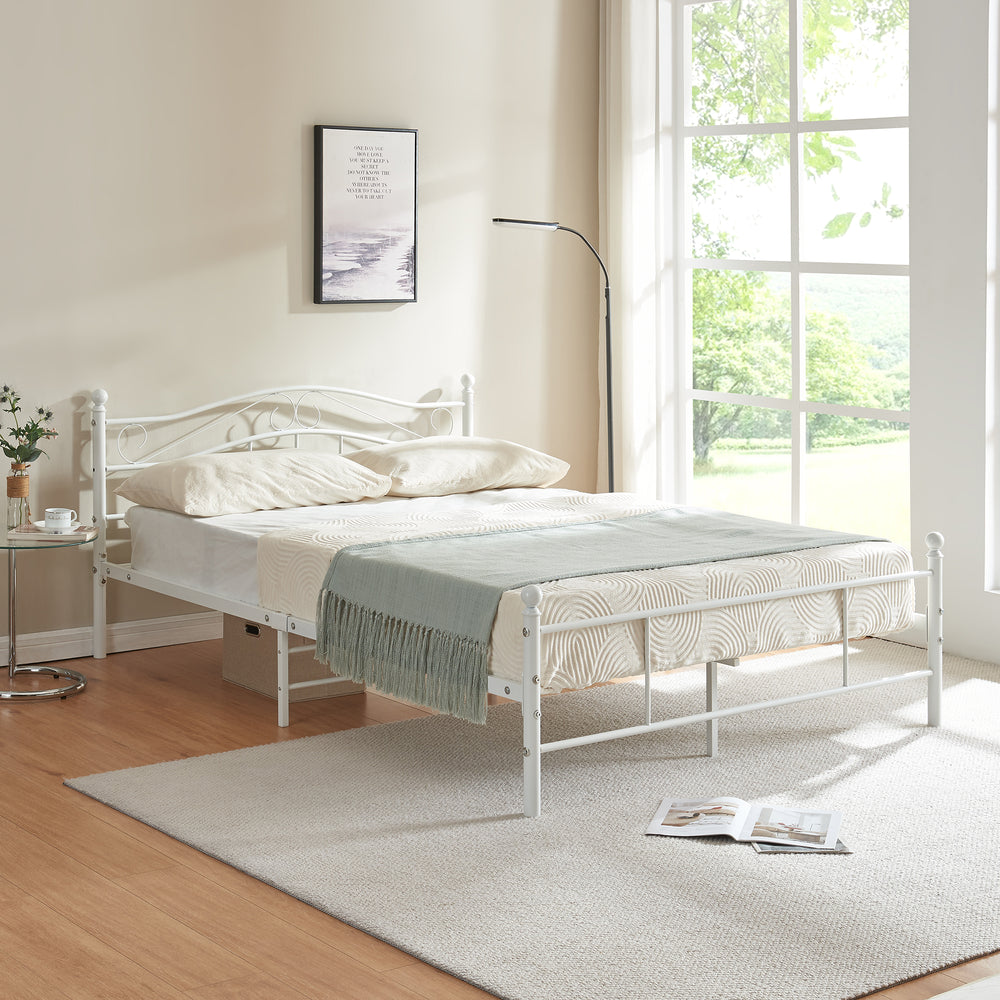 Letto in metallo Florenz in diversi colori e misure [en.casa] - premiumXL