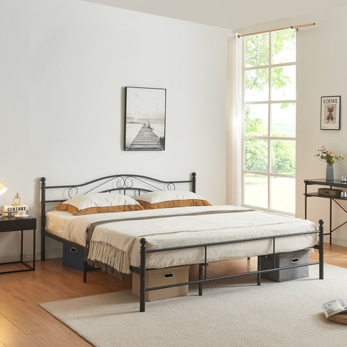 Letto in metallo Florenz in diversi colori e misure [en.casa] - premiumXL