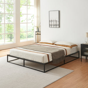 Struttura Letto Trerunta in Acciaio Nero [en.casa]